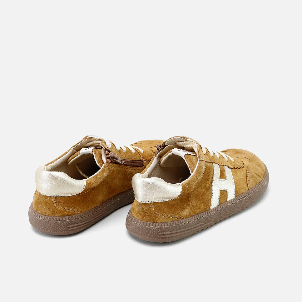 Deportivos barefoot H cordoneras piel velour cuero Elisoft | Eli 1957