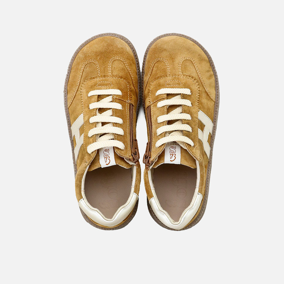 Deportivos barefoot H cordoneras piel velour cuero Elisoft | Eli 1957