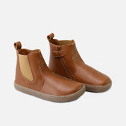Barefoot elastic boots in chestnut Cathay leather Elisoft | Eli 1957