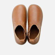 Barefoot elastic boots in chestnut Cathay leather Elisoft | Eli 1957