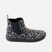 Elisoft Leo Grey Velour Leather Barefoot Boots | Eli 1957