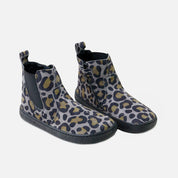 Elisoft Leo Grey Velour Leather Barefoot Boots | Eli 1957