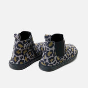 Elisoft Leo Grey Velour Leather Barefoot Boots | Eli 1957