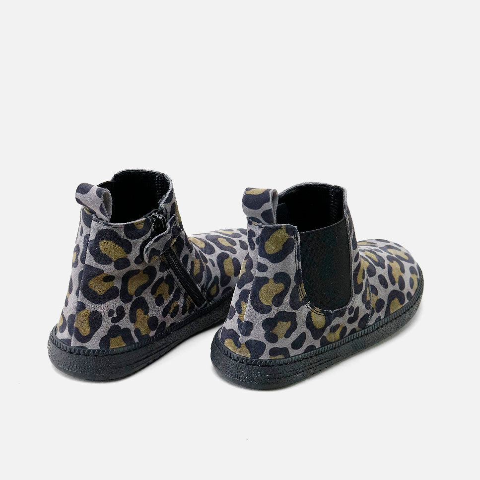 Elisoft Leo Grey Velour Leather Barefoot Boots | Eli 1957