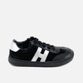 Barefoot H lace-up sneakers in black napa leather Elisoft | Eli 1957
