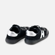 Barefoot H lace-up sneakers in black napa leather Elisoft | Eli 1957