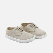 Blucher barefoot de lino color saco con suela de goma Elisoft | Eli 1957