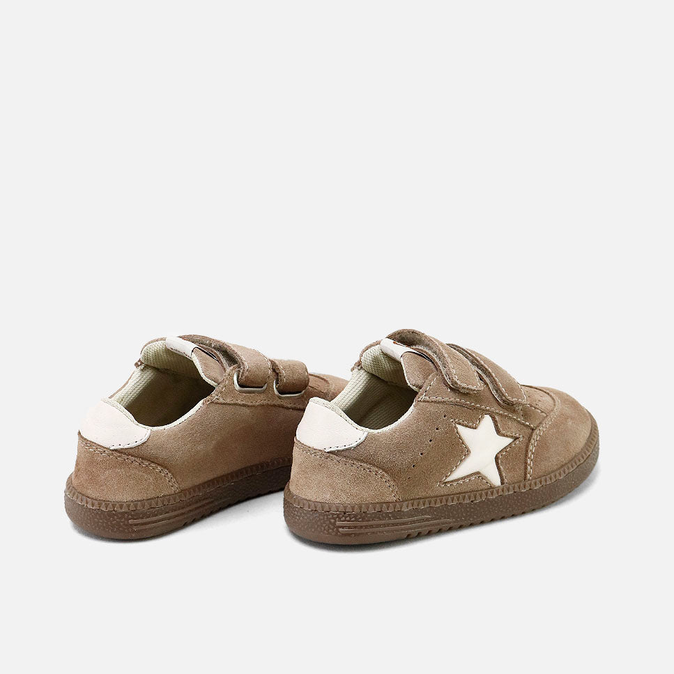 Deportiva barefoot estrella de serraje camel  Elisoft | Eli 1957