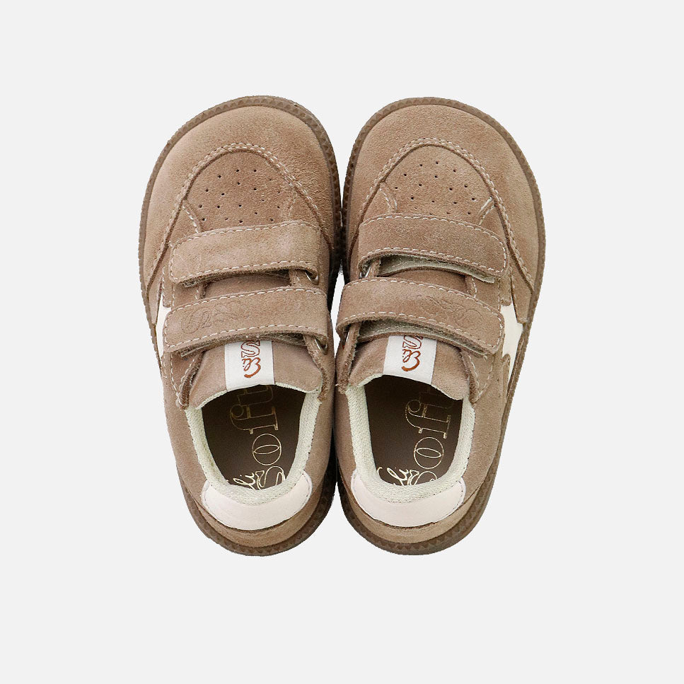 Deportiva barefoot estrella de serraje camel  Elisoft | Eli 1957
