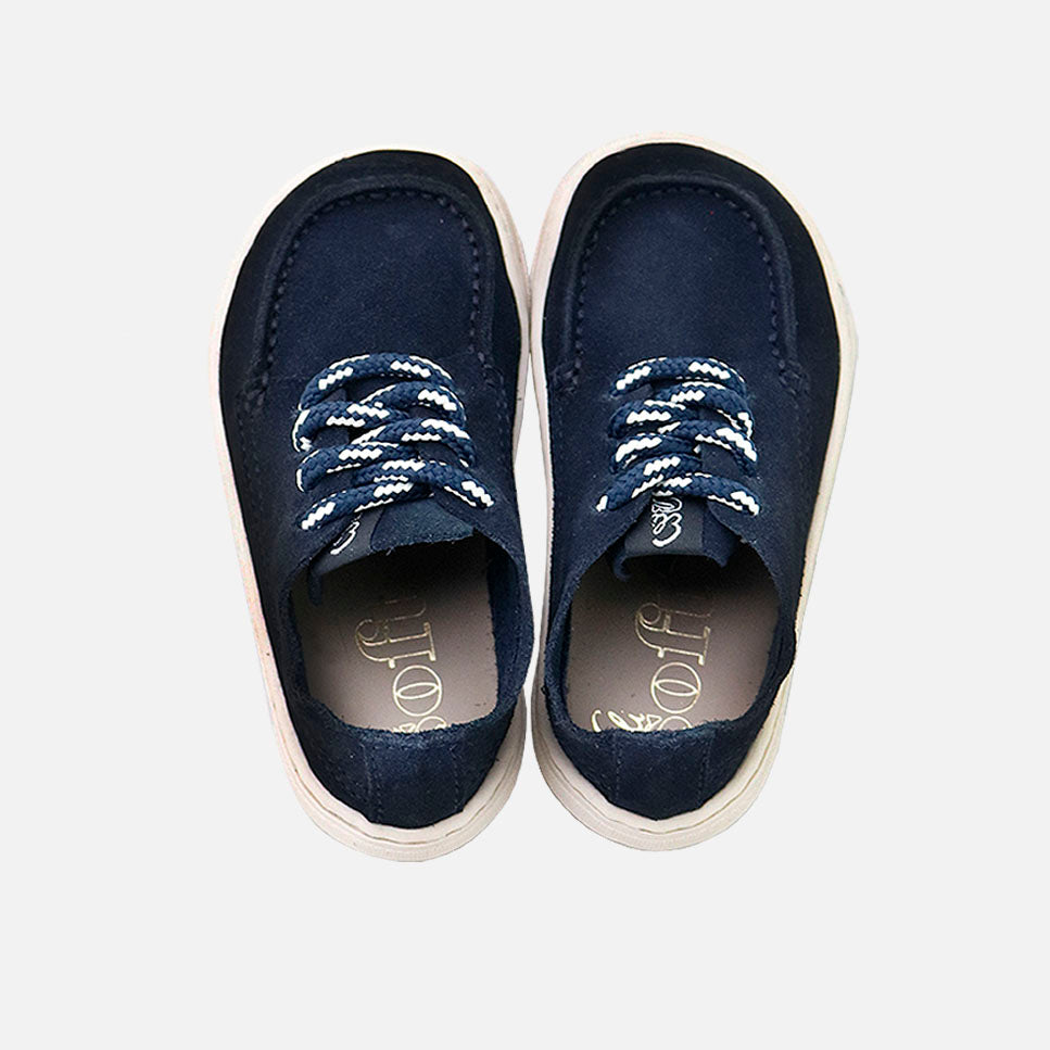 Náutico barefoot deportivo de serraje azul marino Elisoft | Eli 1957