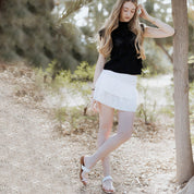 Sandalia dedo tira trenzada blanca papanatas | Eli 1957