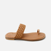 Braided leather toe-strap sandal | Eli 1957