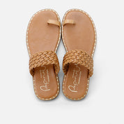 Braided leather toe-strap sandal | Eli 1957
