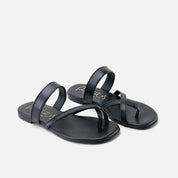 Papanatas black crisscross strap sandals | Eli 1957