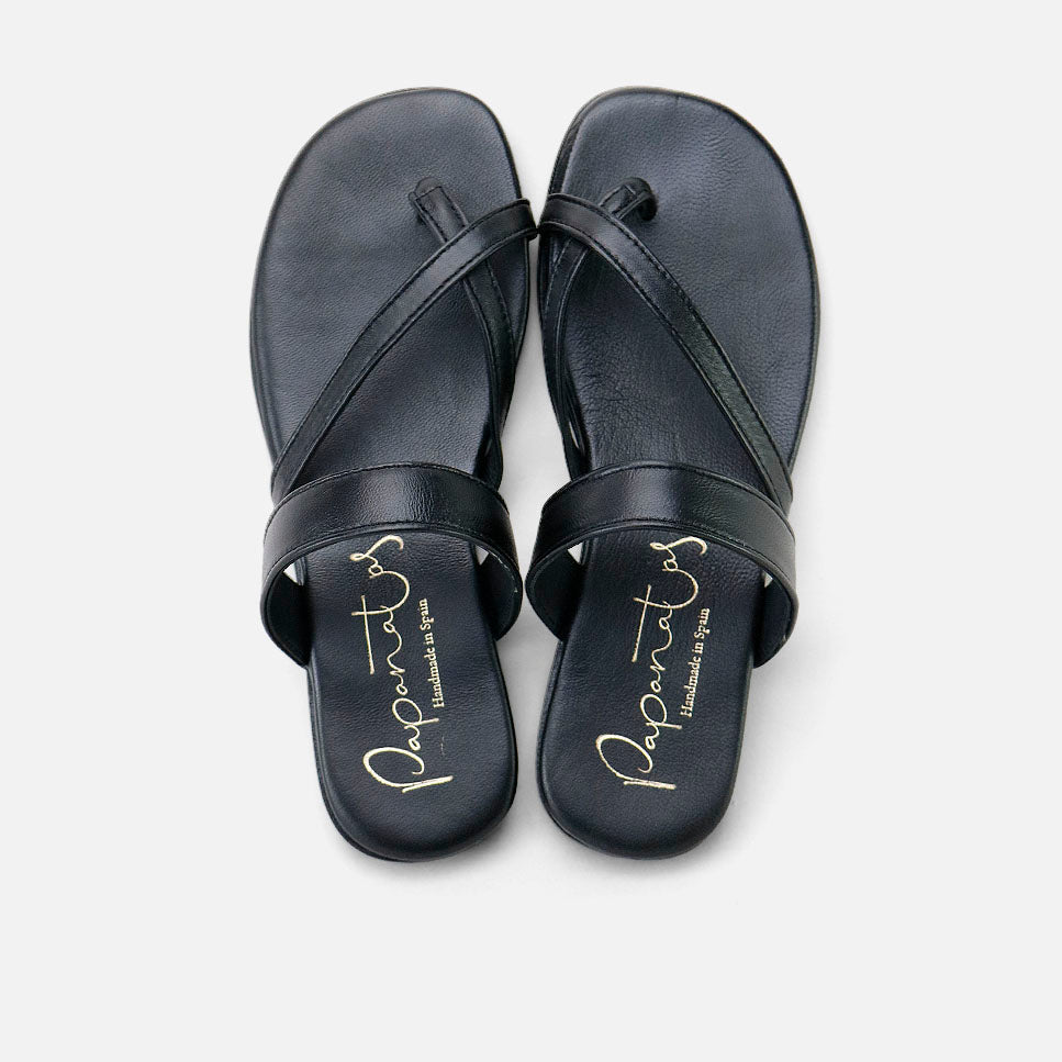 Papanatas black crisscross strap sandals | Eli 1957