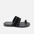 Black suede flip-flop sandals | Eli 1957