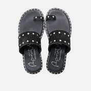 Black suede flip-flop sandals | Eli 1957