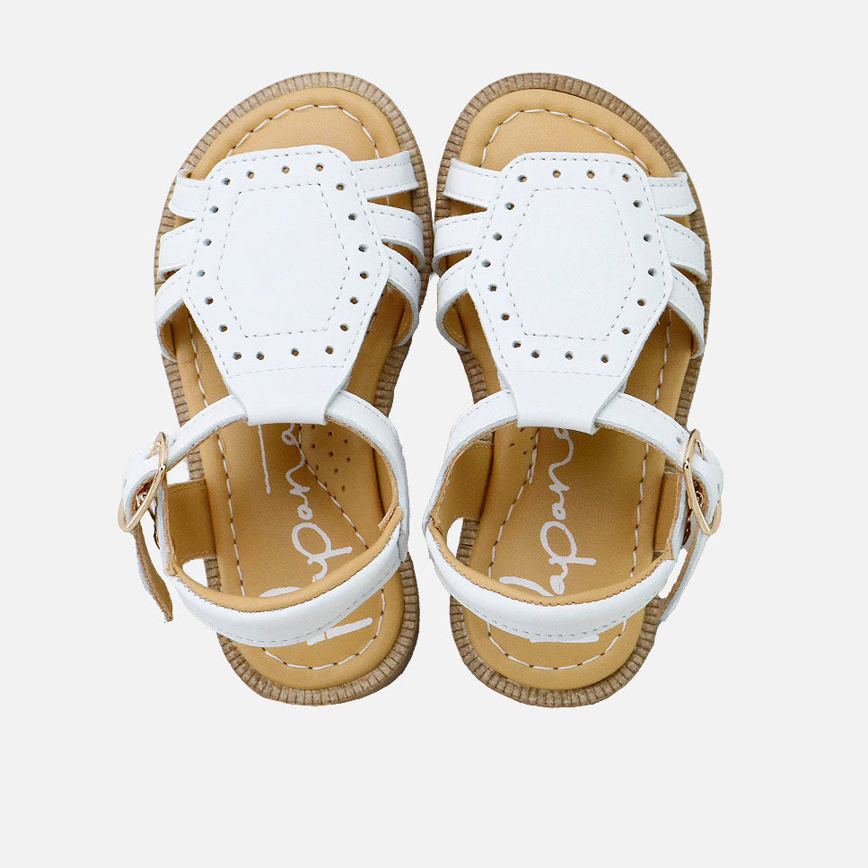 Papanatas white perforated sandals | Eli 1957