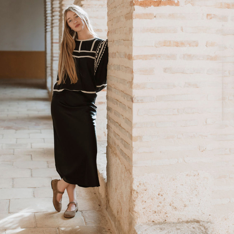 Merceditas Grosgrain Suede Alpaca Papanatas | Eli 1957