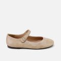 Grosgrain leather Mary Janes verona taupe Papanatas | Eli 1957