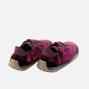 Elisoft burgundy velvet barefoot sneakers | Eli 1957