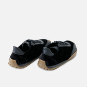 Zapatillas barefoot de terciopelo velvet negro Elisoft | Eli 1957