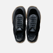 Zapatillas barefoot de terciopelo velvet negro Elisoft | Eli 1957