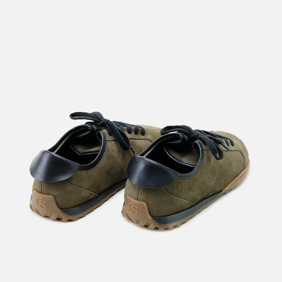 Barefoot velor army suede leather sneakers with laces Eli Soft | Eli 1957