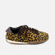 Zapatillas barefoot de piel serraje velour leopardo con cordones Eli Soft | Eli 1957