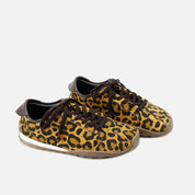 Zapatillas barefoot de piel serraje velour leopardo con cordones Eli Soft | Eli 1957
