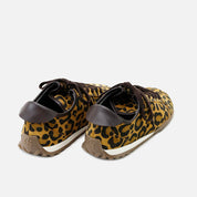 Zapatillas barefoot de piel serraje velour leopardo con cordones Eli Soft | Eli 1957