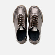 Sneakers barefoot Metalcris in pelle marrone con lacci Eli Soft | Eli 1957