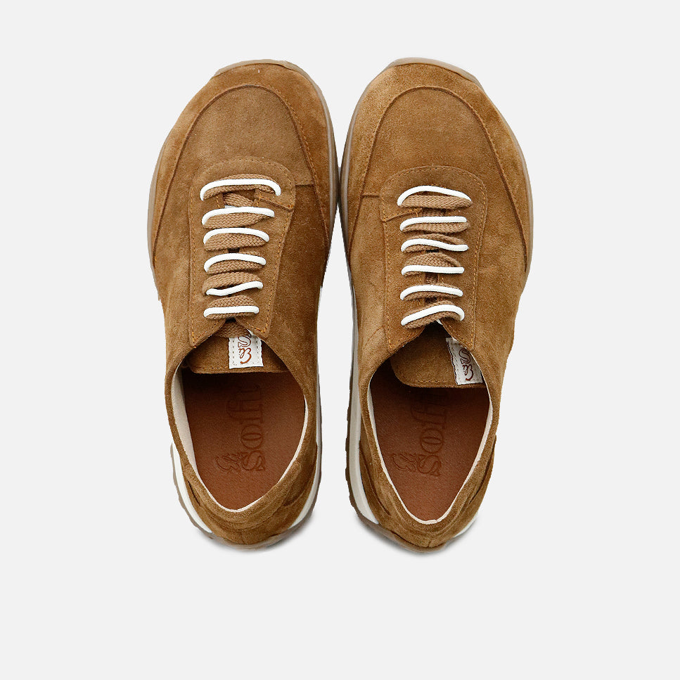 Velor Sigaro leather barefoot sneakers with laces Eli Soft | Eli 1957