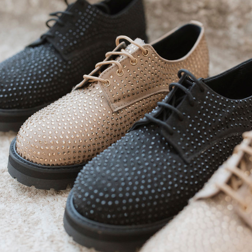 Sibaritas Black Track &amp; Strass Bluchers | Eli 1957