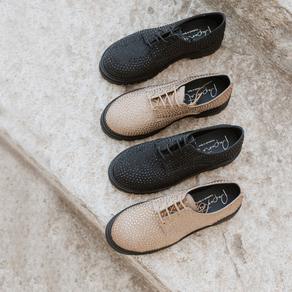 Bluchers Track &amp; Strass Black Sibaritas