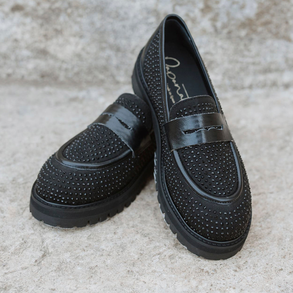Bluchers Track &amp; Strass Black Sibaritas