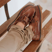 Brown Sibaritas Hook-and-Loop Boat Shoes | Eli 1957