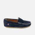 Kiowa English leather loafers, navy, summer, white | Eli 1957