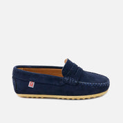 Kiowa English leather summer loafers, navy blue | Eli 1957