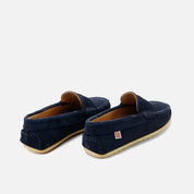 Kiowa English leather summer loafers, navy blue | Eli 1957