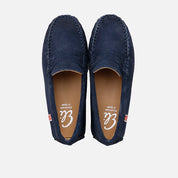 Kiowa English leather summer loafers, navy blue | Eli 1957