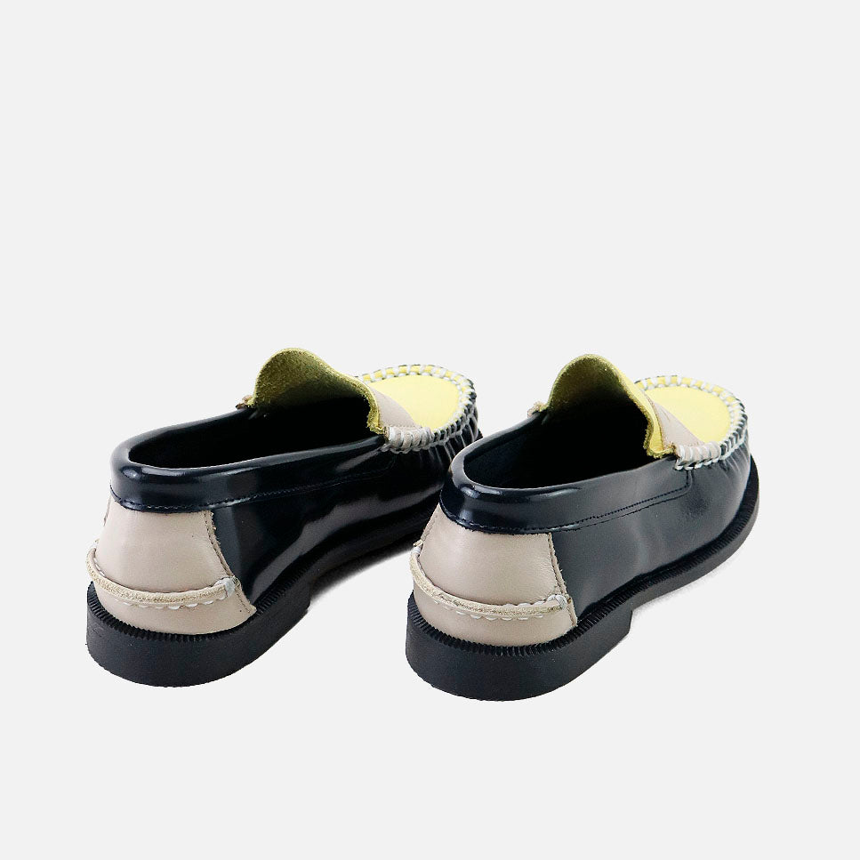 Mocasines Castellanos azules y pomelo Sibaritas | Eli 1957