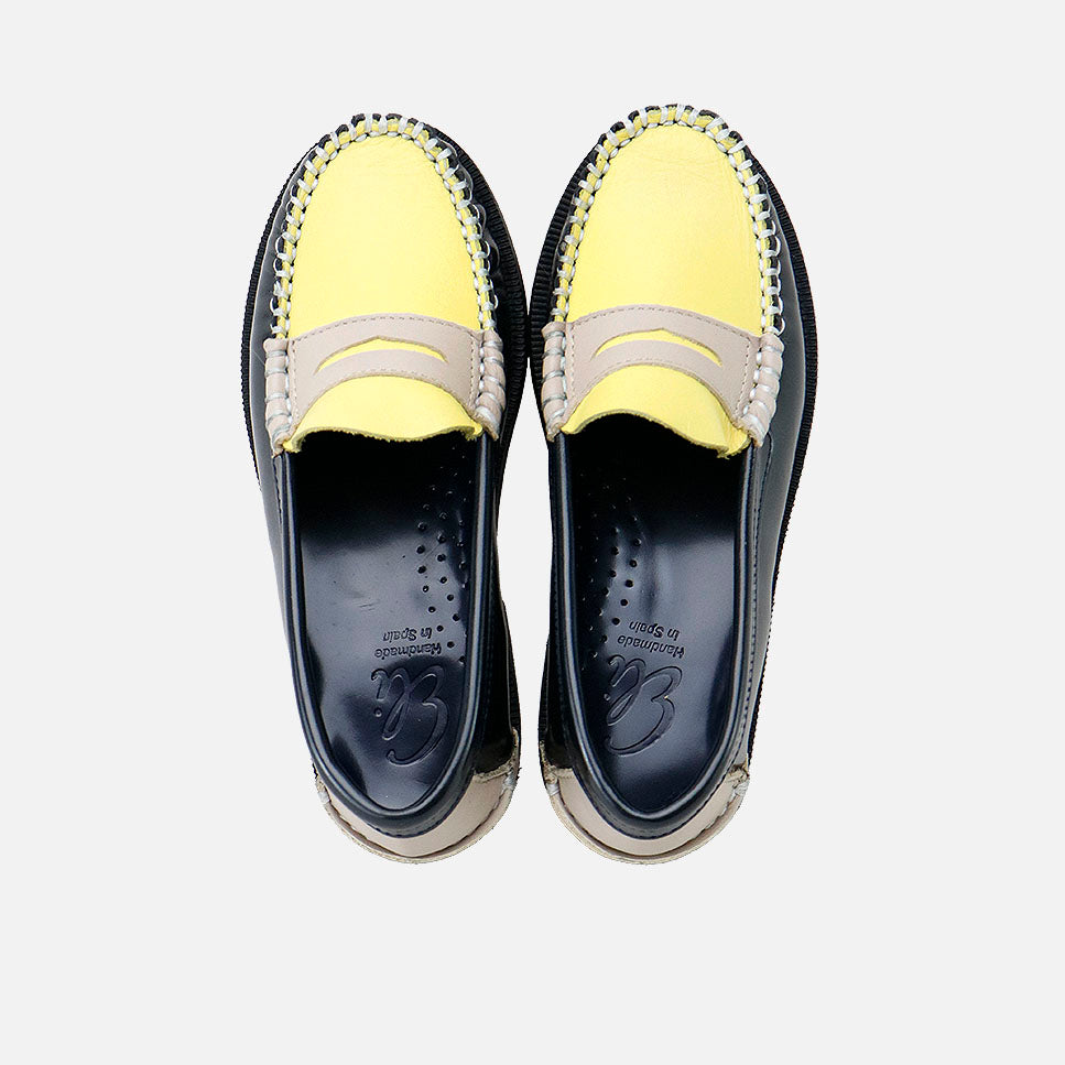 Mocasines Castellanos azules y pomelo Sibaritas | Eli 1957