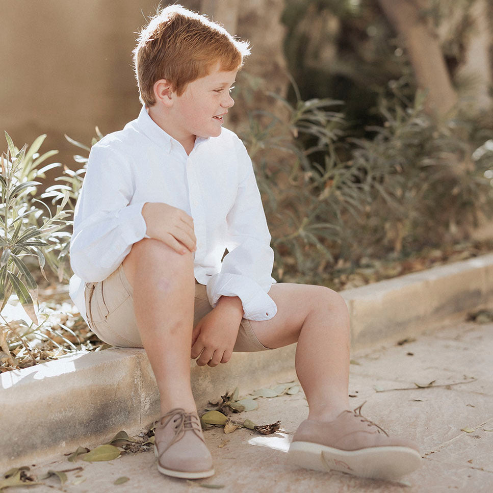 Sibaritas | Eli 1957 beige leather communion Bluchers
