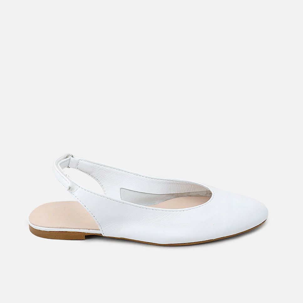 Bailarinas Destalonadas piel blanca Papanatas | Eli 1957