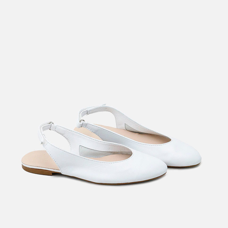 Bailarinas Destalonadas piel blanca Papanatas | Eli 1957