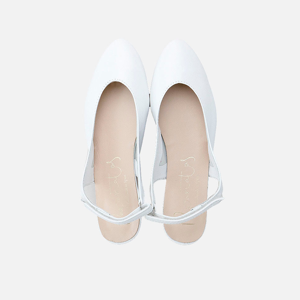 Bailarinas Destalonadas piel blanca Papanatas | Eli 1957