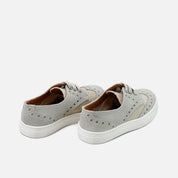 Eli Linen &amp; Suede Bluchers Sport Flat | Eli 1957