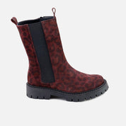 Wine Leo Sibaritas Elastic Leather Boots | Eli 1957