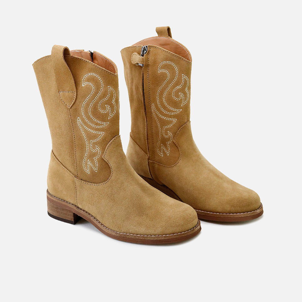 Eli embroidered suede leather country boots | Eli 1957